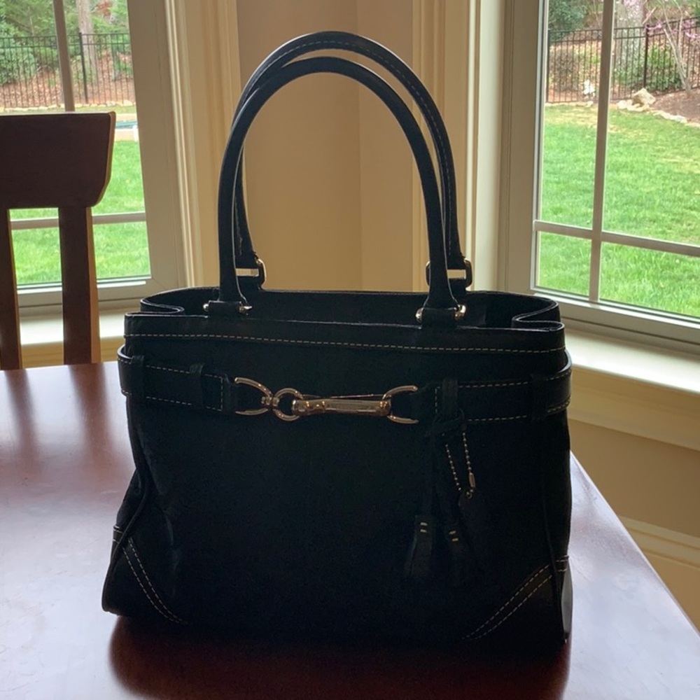 COACH BLACK HAMPTON SATCHEL/SHOULDER BAG - VINTAGE